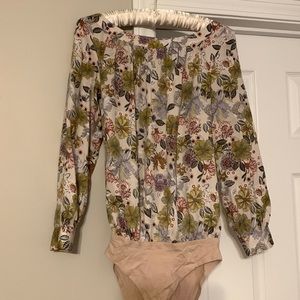 Loft XS silk bodysuit